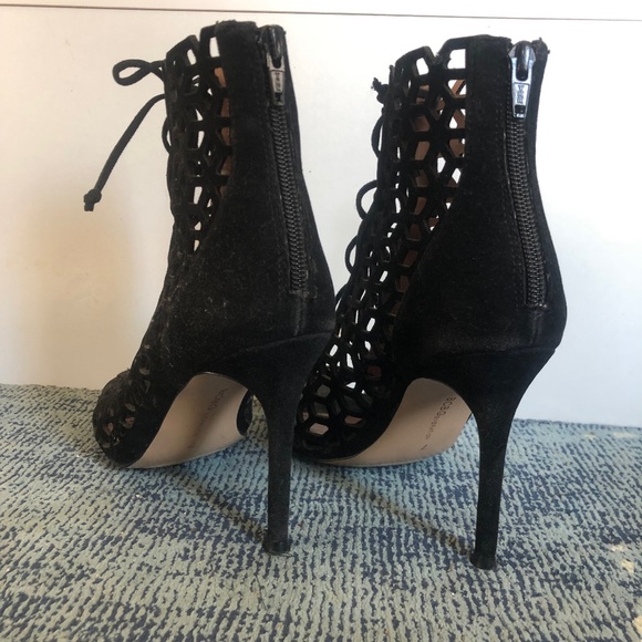 BCBG Faux-Suede Cage Bootie - Picture 4 of 7